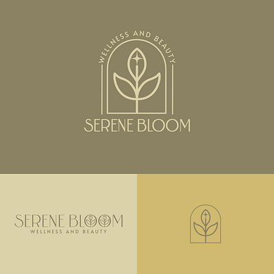 Serene Bloom | Wellness and Beauty Logo abstract balance clean elegant geometric harmony lineart logo meditation minimal nature peace relaxation simple spa symbolic vector wellness yoga zen