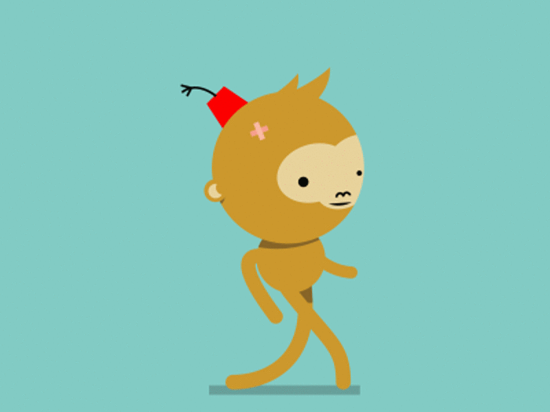 Monkey fez dude animation fez monkey walking