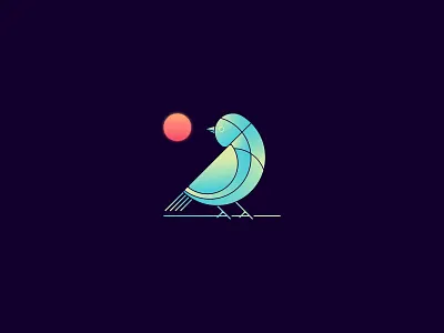 Buuurd air aviary bird burd edwin carl capalla line art minimal simple