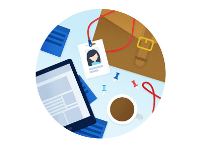 1/3 Business colorful creative hero icons illustration inspiration job seeking journey presumi resume startup wip