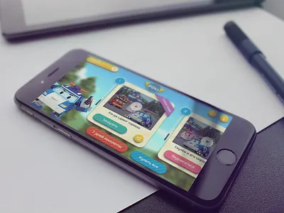 Robocar Poli Interface application cartoon design poli robocar ui video