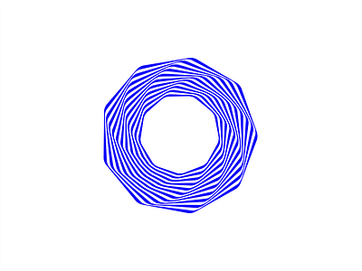 O - 36daysoftype 36daysoftype abstract blue handmade type o opart optical optical illusion type type design typography