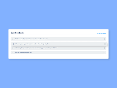 Drag and Drop Question Bank design dev development draganddrop flat material ui ux