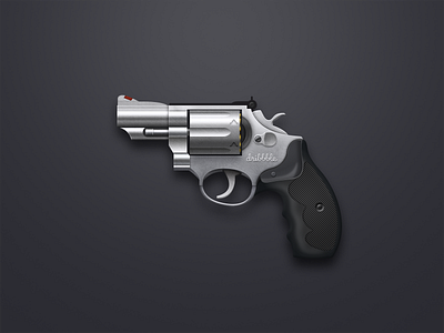 Revolver icon detail gun icon revolver ui
