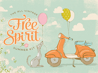 Free Spirit Summer Kit design resources digital art graphic art illustration