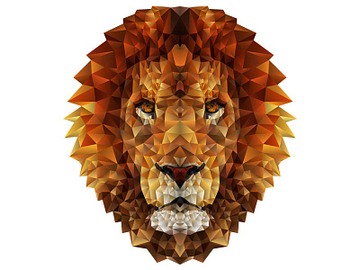 Lion Final animal art design geometric graphic lion low poly lowpoly poly triangle