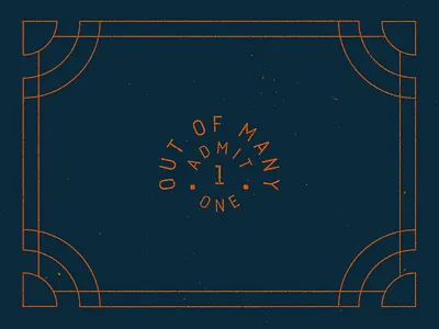 Admit One ticket typography