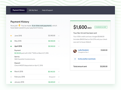 Pay My Rent apartment green money payment rent roommate ui