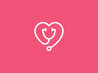 Medical Professionals Heart & Stethoscope heart icon identity medical stethoscope
