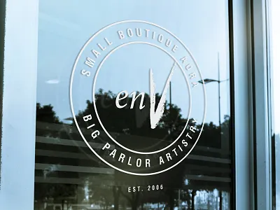 Alternate logo on door alternate boutique branding door logo salon vinyl