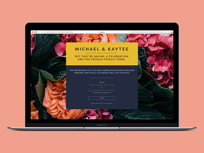 Wedding Website v1 engagement landing page rsvp wedding