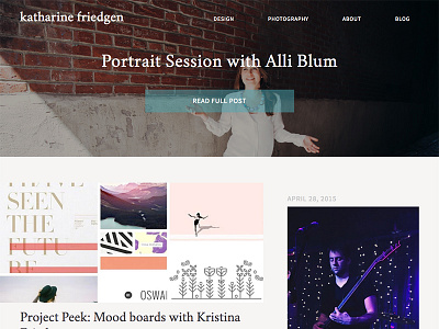 Katharine Friedgen - Website Redesign roots sage scss web design wordpress