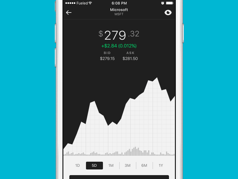 Pull to Refresh app ios numbers stocks ui