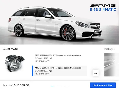 Customize Product - Day 033 #DailyUi amg car custom customize product dailyui mercedes ui
