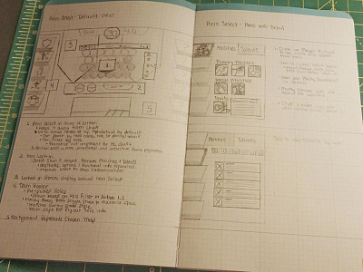 Hero League Sketches sketches ui design