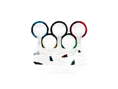 Rio 2016 bottle can games garbage logo olympics ring river rubbish sewage sport water