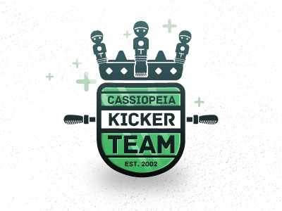 Kicker affinity cassiopeia crest crown foosball football kicker logo soccer test