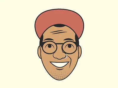 Hey! It's me! design halftone halftone chin illustration self portrait texture