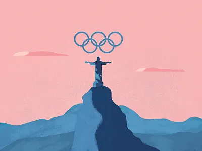 Rio 2016 christ drawing environment illustration inspiration olympics rio statue