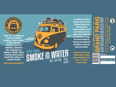 Grand Paris Smoke on the Water beer brewery craft grand paris label smoke vw bus french