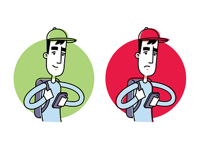 Content Blocking Illustration block guy hat illustration phone