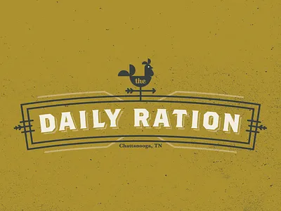 Daily Ration Logo branding breakfast brunch chattanooga identity logo restaurant rooster