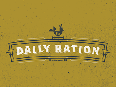 Daily Ration Logo branding breakfast brunch chattanooga identity logo restaurant rooster