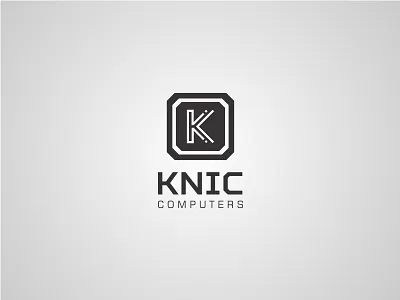 Knic Computers branding computer maintenance computers letter k technology