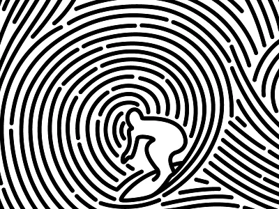 Saltwater Running Through My Veins fingerprint line art ocean surf surfer surfing wave