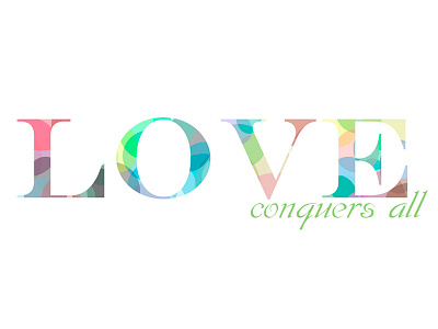 LOVE color light love minimalistic simple typography white