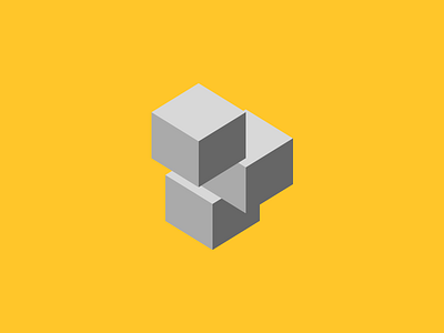 Building box branding building grey house icon logo structure yellow