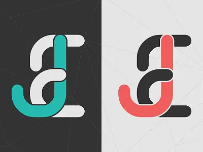 Initials Logo Hug clean hug initials letters logo minimal