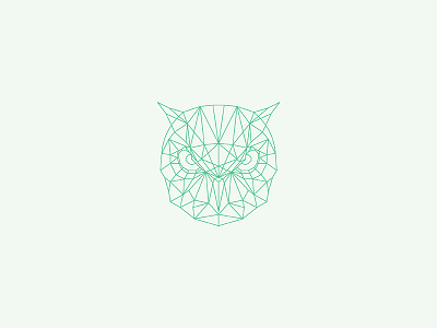 Owlett Studio illustration lines logo logodesign owl triangular