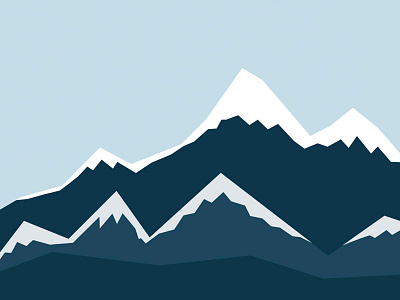 Freeze blue freeze minimalistic mountains nature snow vector