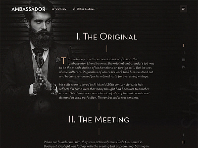 Ambassador Watches Story Page art beard brown ecommerce shop story watch watchbrand web