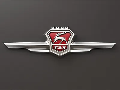GAZ-21 Volga emblem car chromium embleme gaz logo red volga volga21