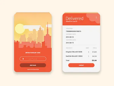 Quicky Freestyle 01 design ecommerce flat freestyle minimal mobile order quicky shop status ui