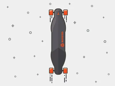 Boosted Board board boosted boosted board casey design flat icon logo longboard neistat orange skateboard