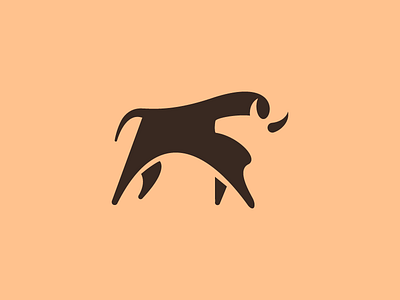 Bull animal bull negative space simple
