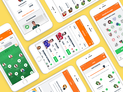 The new Cartola FC is out! app battle design fantasy game football game graph interaction player soccer ui ux