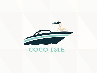 Coco Isle Logo apparel beach boat clothing girl sticker water