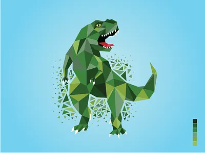 Geometric Dino (1/3) design dino dinosaur geometric