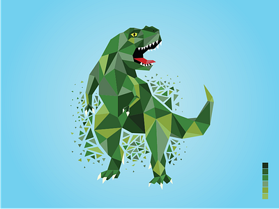 Geometric Dino (1/3) design dino dinosaur geometric