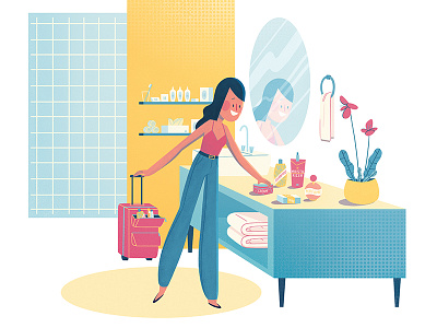 ON THE SOAP BOX - Tiger Asia Magazine characterdesign color design editorial girl illustration magazine tigerasia toiletries washroom