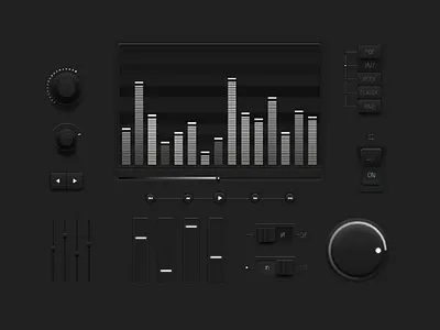 FM UI PRACTICE-1 black fm radio ui