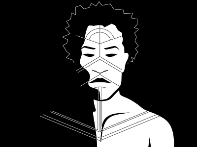 Geometric face painting african blackandwhite draw drawing graphic graphic design illustration illustrator mask tribal vector
