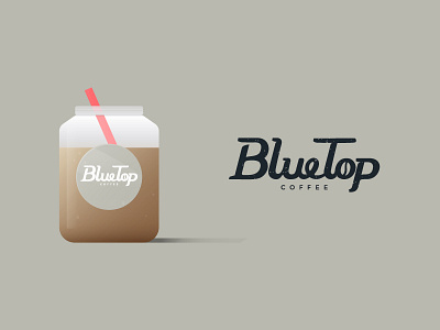 Bluetop bluetop brew coffee cold brew cursive ediwn carl capalla lettering logo logotype