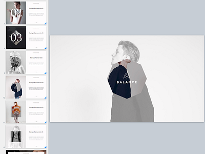 Balance presentation template creative keynote layout minimalistic modern portfolio powerpoint presentation slide typography ui unique