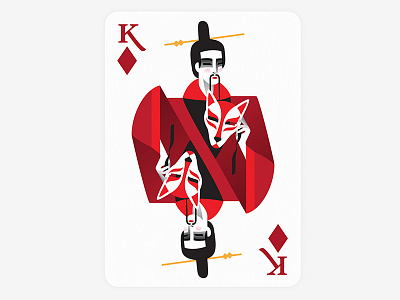 King Of Diamonds art illustration king red vector