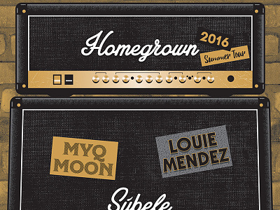 Homegrown Summer Tour Poster amp fuzz gig guitar homegrown poster speaker